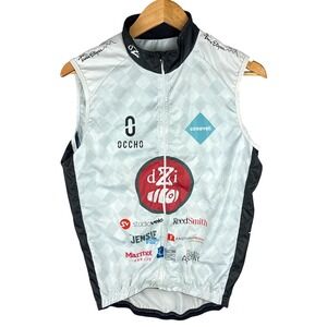 Trois Etapes Occho Cycling Gilet Vest Mens Small White Full Zip DZi Cosaveli